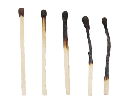 matches on a white background