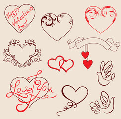 Valentine's design elements
