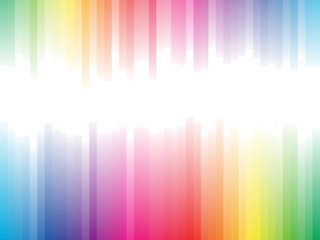 Spectrum stripes with white copy space.