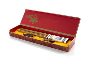 box with chinese chopsticks