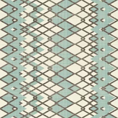 Papier Peint photo Lavable Zigzag ornement abstrait sans couture dans la texture et les couleurs rétro