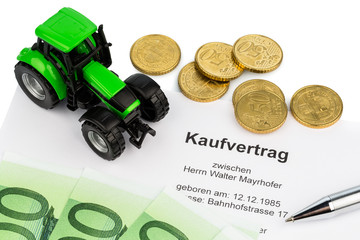 Kaufvertrag für neuenTraktor