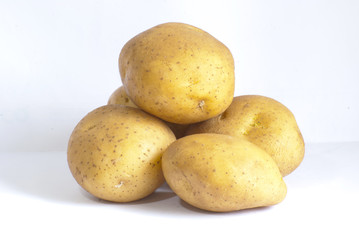 The fresh potatoes