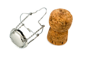 Sektkorken und Agraffe