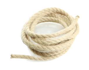 roll of rope, isolated on white
