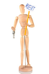 Rent estate.Isolated on white