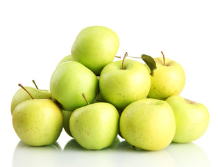 juicy apples, isolated on white