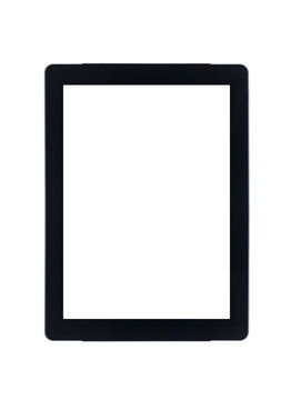 digital tablet isolated on white with clipping path