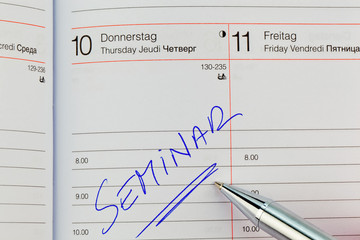 Eintrag im Kalender: Seminar