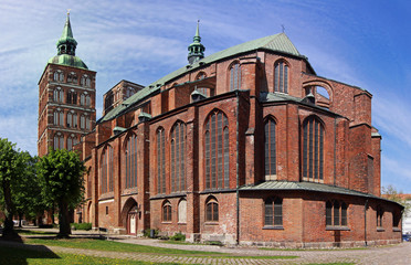 Church Sankt Nikolai in Stralsund, Germany - Panoramic view