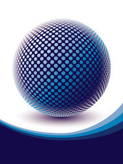 Colorful digital globe design vector.