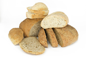 Fototapeta na wymiar fresh bread isolated on white background