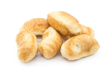 mini croissants isolated on a white background