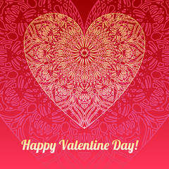 Card with lace heart