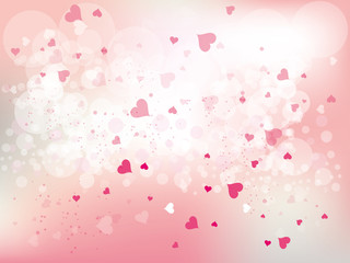 Beautiful abstract background for valentines day with hearts