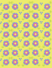 Country Petals on Soft Yellow