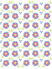 Country Petals on White