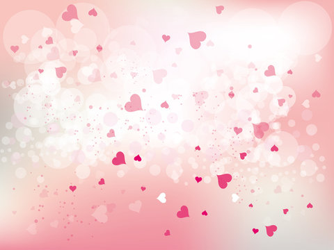 Beautiful abstract background for valentines day with hearts
