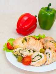 Tasty stuffed Chicken Salad .