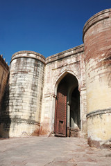 Fototapeta na wymiar Mehrangarh Fort bramy dziedzictwa UNESCO, Jodhpur, Radżastan, Indie