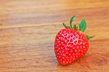 Strawberry Garden on wood