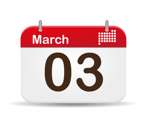 3 of March calendar.