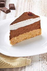 cream chocolate fruit cake sweet food dessert