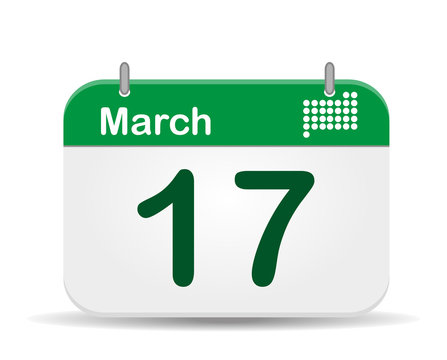 17 March calendar,Saint Patrick day´s.