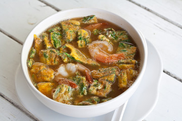 Sour shrimp spicy thai style.