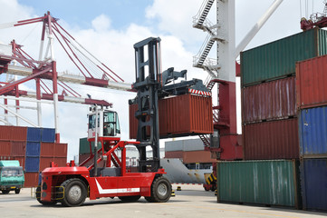 Container forklift truck