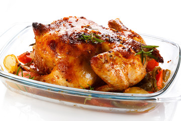 Rosted chicken and vegetables