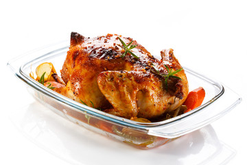 Rosted chicken and vegetables