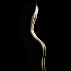 Fragments of a naked female body