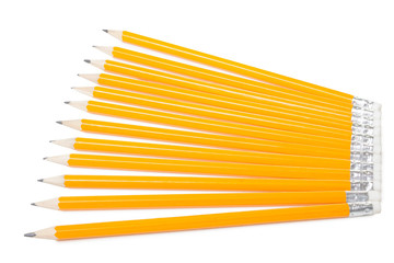 Group of yellow pencils