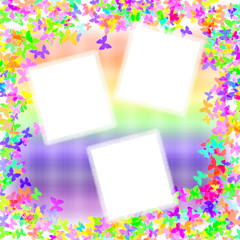 butterflies and rainbow