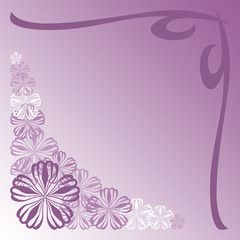 Fototapeta na wymiar Invitation card with floral decoration