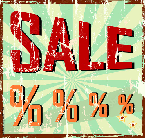 Download "sale sign vintage style, vector illustration" Stock image and royalty-free vector files on ...