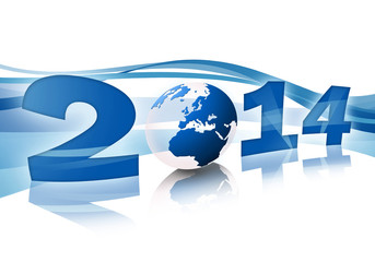 Naklejka premium 2014 blue