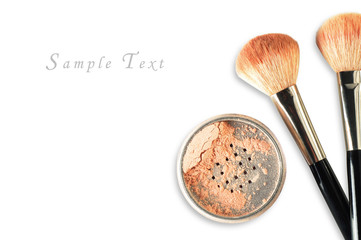 makeup set isolated on white background