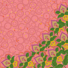 Background, abstract flowers