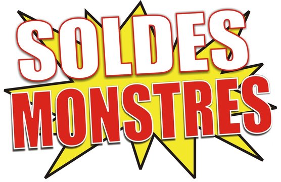 &eacute;tiquette soldes monstres