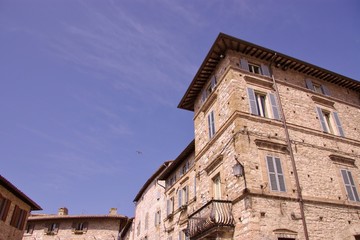 Fototapeta premium Houses in Assisi in Tuscany in Italy