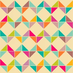 Papier Peint photo Lavable Zigzag Modèle sans couture géométrique rétro abstrait