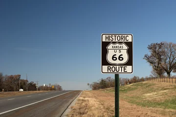 Deurstickers Route 66, Kansas © forcdan