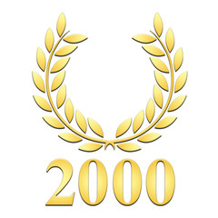 Lauriers 2000 or en relief