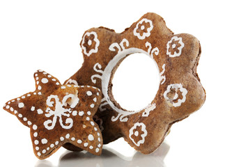Christmas cookies isolated on white