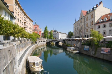 River Ljubljanica through Ljubljana