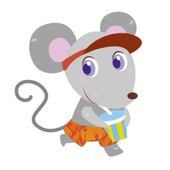 a mouse's beach activities