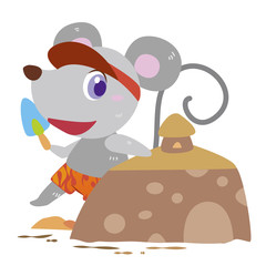 a mouse's beach activities