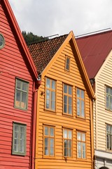 Fototapeta na wymiar Bergen, Norwegia - Bryggen Listę Światowego Dziedzictwa UNESCO